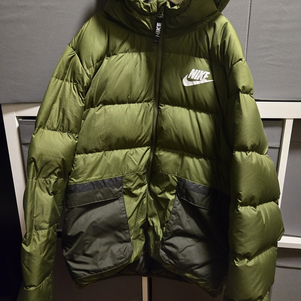 Nike Forest Green Puffer Jacket with Hood